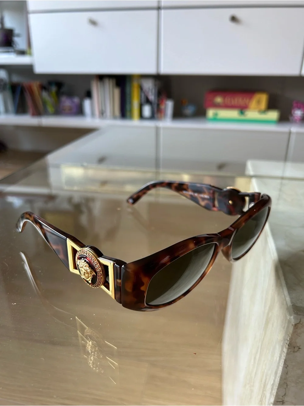 Gianni Versace Medusa Tortoiseshell Frame Sunglasses Vintage Original
